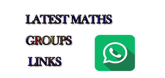 Latest Maths WhatsApp Group Links